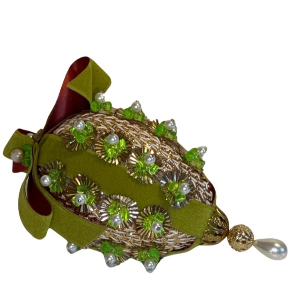 Rare Vintage Handmade Pin & Beaded Sequin Ornaments